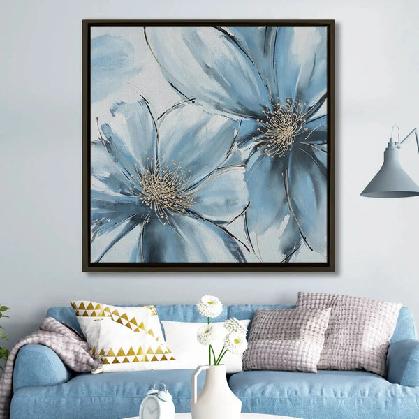 Tableau décoratif - Blooming Flowers Blue  Tableaux décoratifs uniques au Maroc | lepinceau.ma