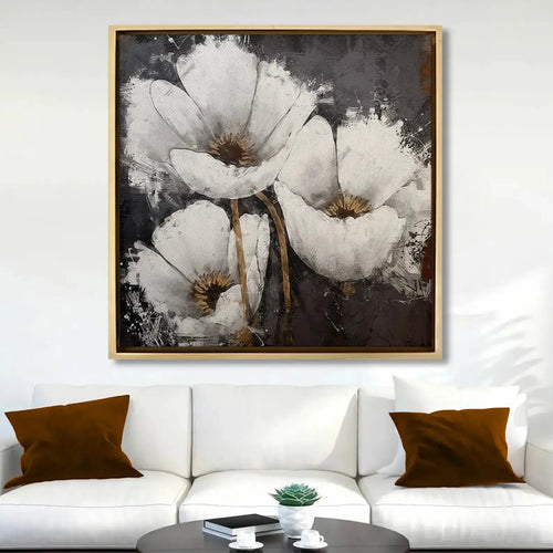 Tableau décoratif - Blooming Flowers White  Tableaux décoratifs uniques au Maroc | lepinceau.ma