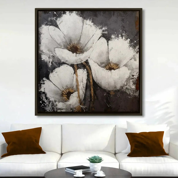 Tableau décoratif - Blooming Flowers White  Tableaux décoratifs uniques au Maroc | lepinceau.ma