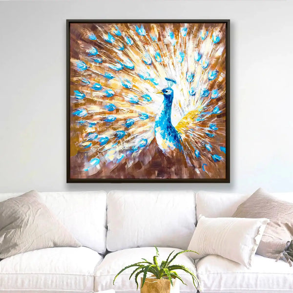Tableau décoratif - Blue Peacock  Tableaux décoratifs uniques au Maroc | lepinceau.ma