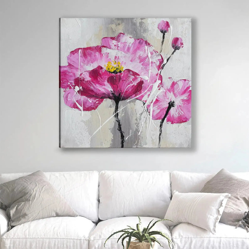 Tableau décoratif - Coquelicots Peinture  Tableaux décoratifs uniques au Maroc | lepinceau.ma