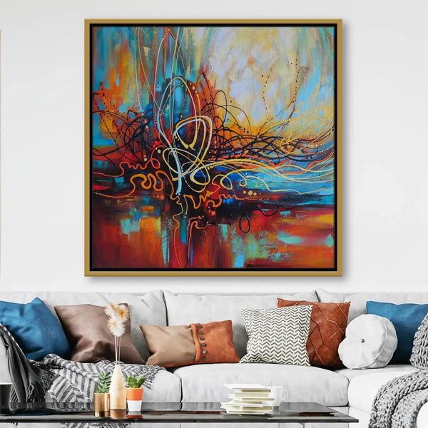 Tableau décoratif -  Dance of Lines  Tableaux décoratifs uniques au Maroc | lepinceau.ma