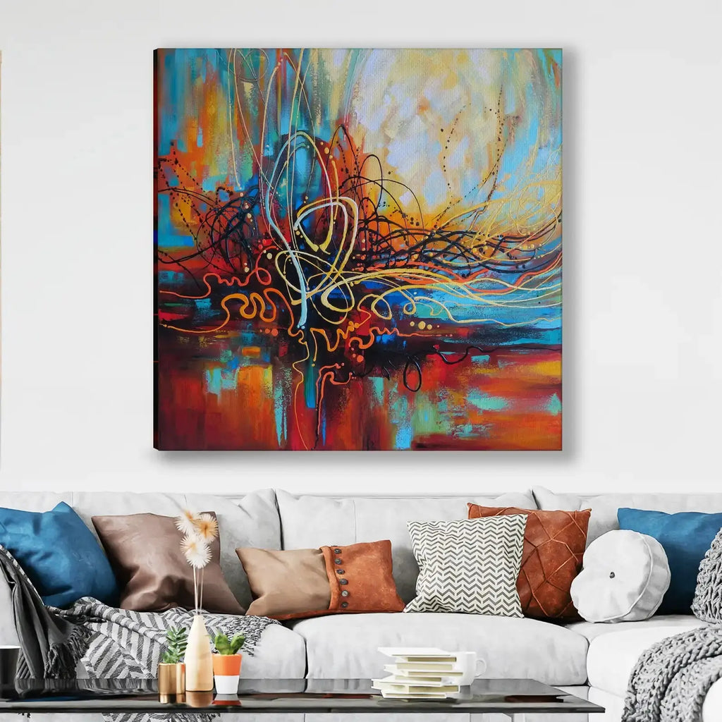 Tableau décoratif -  Dance of Lines  Tableaux décoratifs uniques au Maroc | lepinceau.ma