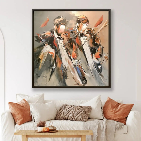 Tableau décoratif - Les Violonistes  Tableaux décoratifs uniques au Maroc | lepinceau.ma