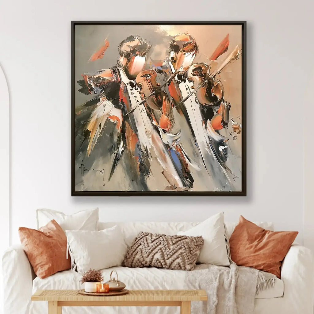Tableau décoratif - Les Violonistes  Tableaux décoratifs uniques au Maroc | lepinceau.ma