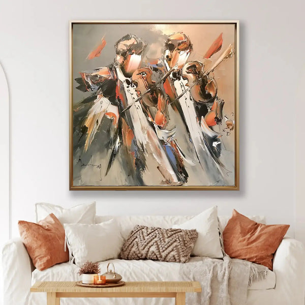 Tableau décoratif - Les Violonistes  Tableaux décoratifs uniques au Maroc | lepinceau.ma