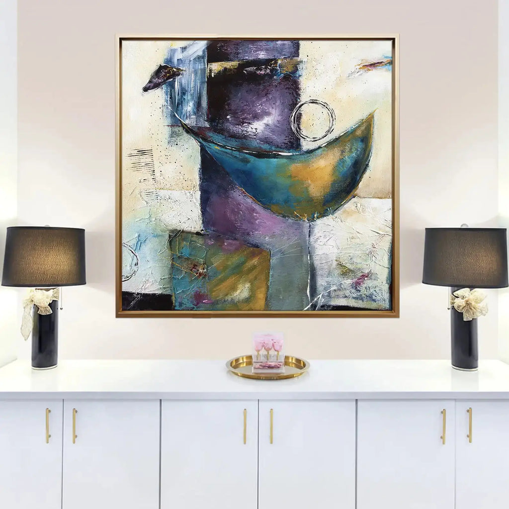 Tableau décoratif -Lunar Smile  Tableaux décoratifs uniques au Maroc | lepinceau.ma