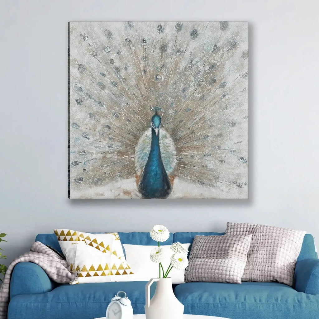Tableau décoratif - Majestic Peacock  Tableaux décoratifs uniques au Maroc | lepinceau.ma