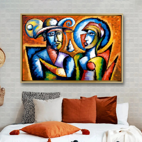 Tableau décoratif - Abstract Dialogue  Tableaux décoratifs uniques au Maroc | lepinceau.ma