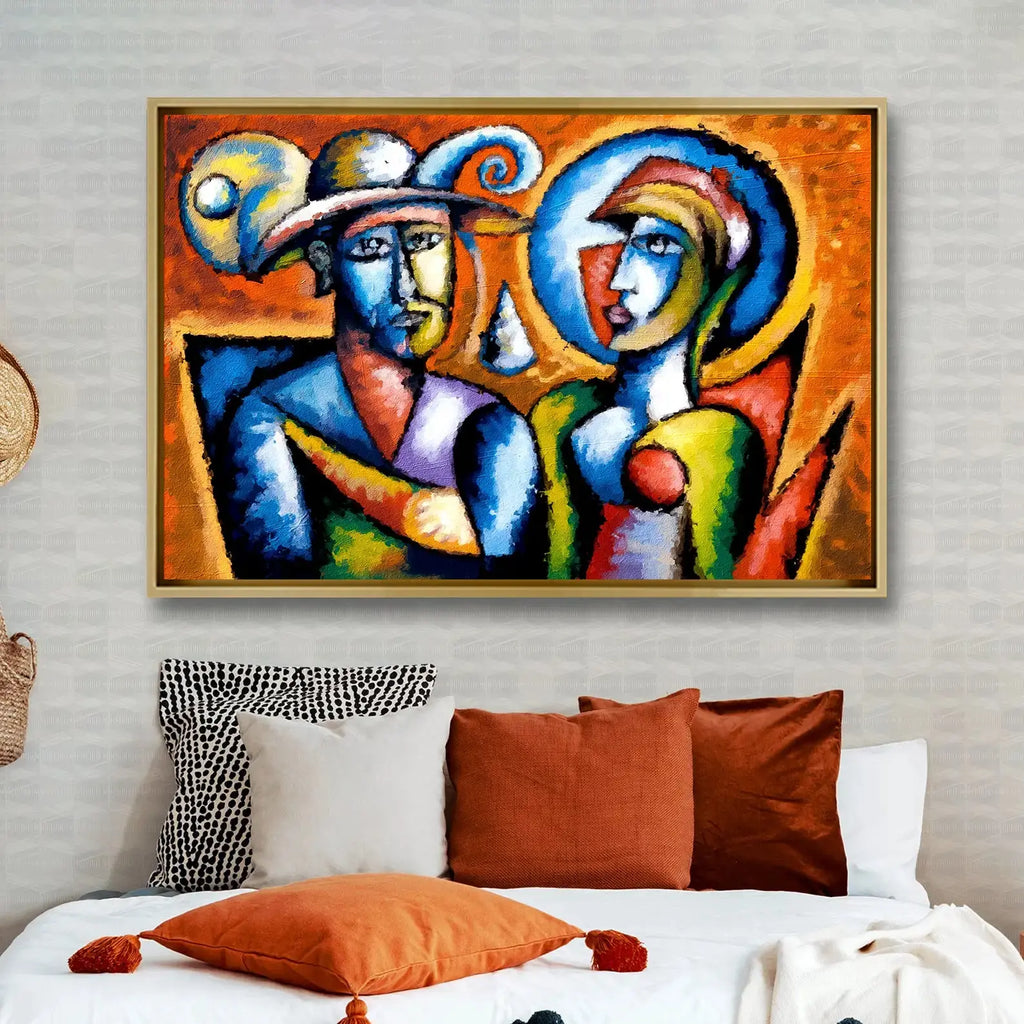 Tableau décoratif - Abstract Dialogue  Tableaux décoratifs uniques au Maroc | lepinceau.ma