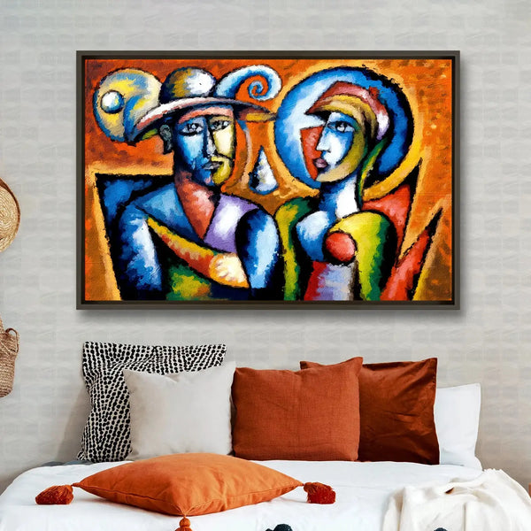 Tableau décoratif - Abstract Dialogue  Tableaux décoratifs uniques au Maroc | lepinceau.ma