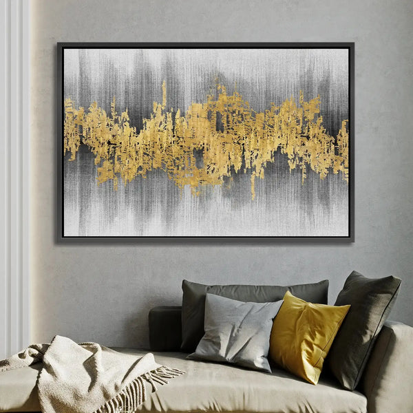 Tableau décoratif - Abstract Metallic Waves  Tableaux décoratifs uniques au Maroc | lepinceau.ma