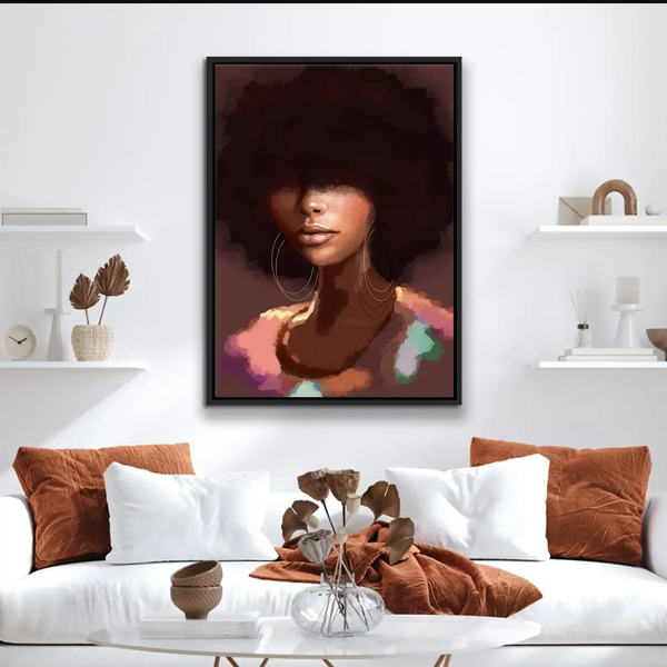 Tableau décoratif - Afro Élégance  Tableaux décoratifs uniques au Maroc | lepinceau.ma
