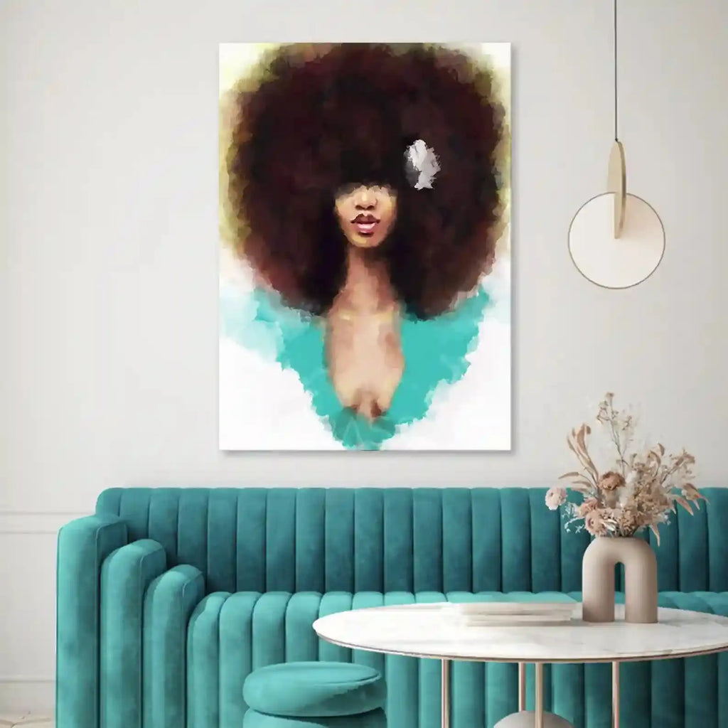 Tableau décoratif - Afro Queen  Tableaux décoratifs uniques au Maroc | lepinceau.ma