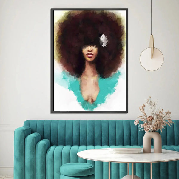 Tableau décoratif - Afro Queen  Tableaux décoratifs uniques au Maroc | lepinceau.ma
