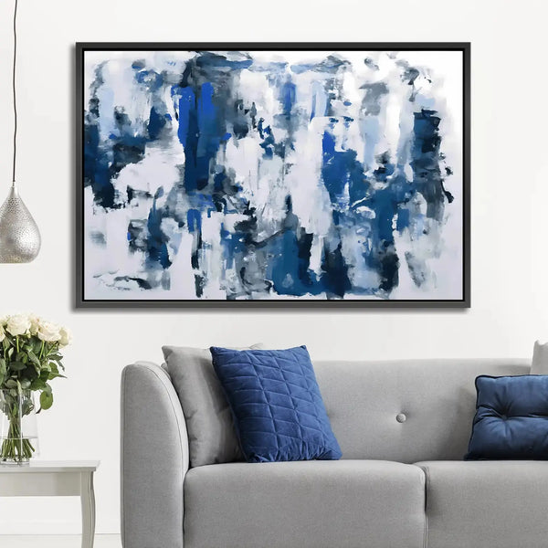 Tableau décoratif - Bleeding Blue  Tableaux décoratifs uniques au Maroc | lepinceau.ma