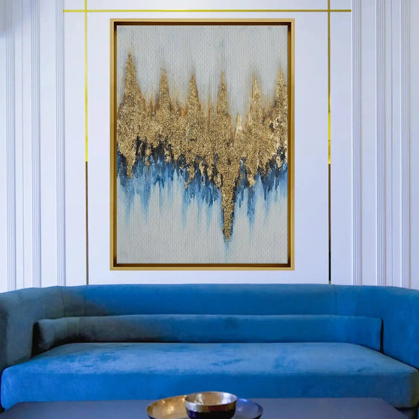 Tableau décoratif - Echoes of Gold  Tableaux décoratifs uniques au Maroc | lepinceau.ma
