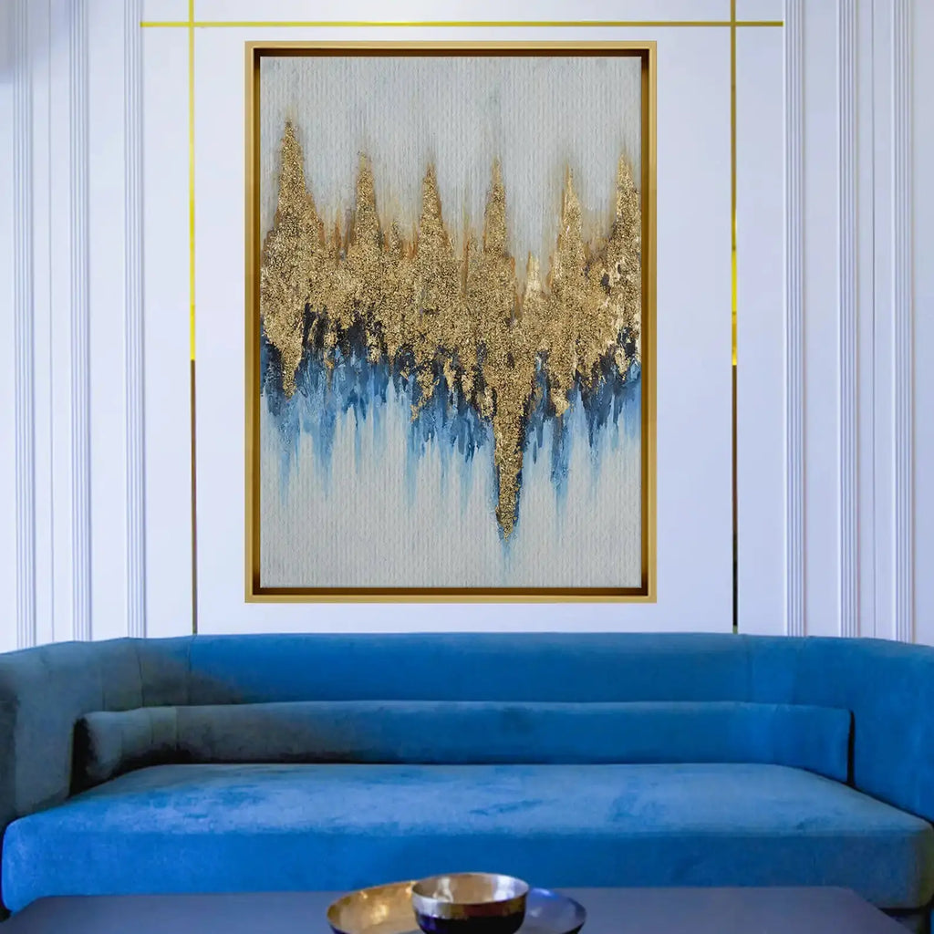 Tableau décoratif - Echoes of Gold  Tableaux décoratifs uniques au Maroc | lepinceau.ma