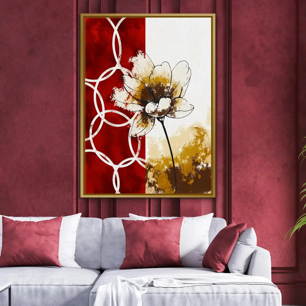 Tableau décoratif - Floral Fusion  Tableaux décoratifs uniques au Maroc | lepinceau.ma
