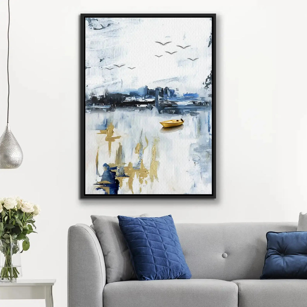 Tableau décoratif - Golden Boat  Tableaux décoratifs uniques au Maroc | lepinceau.ma