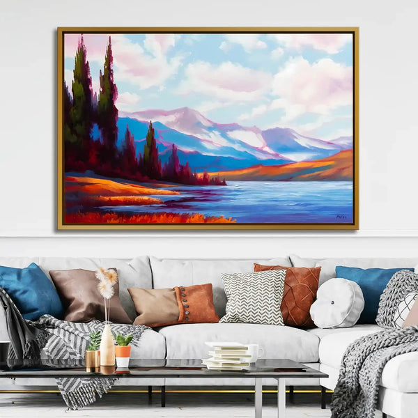 Tableau décoratif - MOUNTAIN LAKE  Tableaux décoratifs uniques au Maroc | lepinceau.ma