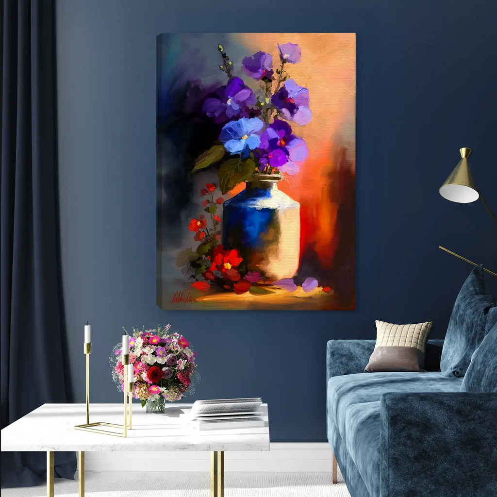 Tableau décoratif - Pastel Flowers  Tableaux décoratifs uniques au Maroc | lepinceau.ma